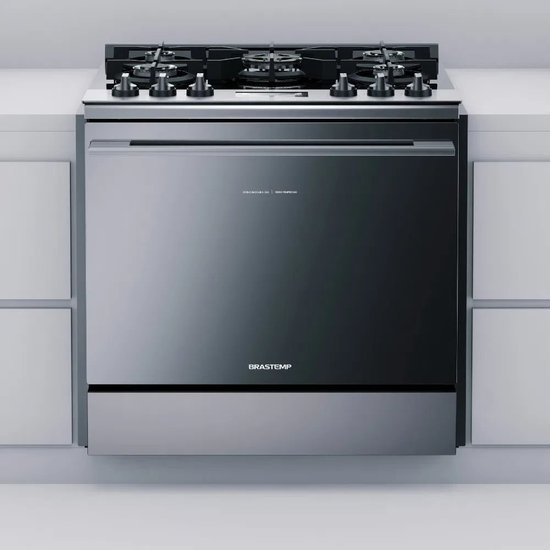 Fogão de Embutir Inox Brastemp 5 Queimadores Timer Touch 220V BYS5VCRRNA