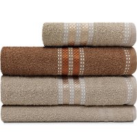 Kit Toalha 4 Peças Banhão + Rosto + Piso 100 Algodão Prestige Emcompre Marcotex