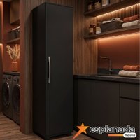 Armário Multiuso Organizador Lavanderia Sofia  Preto J&A