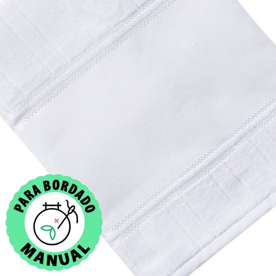 Kit 12 Peças Toalha de Lavabo Bordar a Mão Aveludada Artesanalle Emcompre Dohler