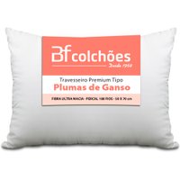 Travesseiro Premium de Fibra conforto extra tipo Pluma Pena de Ganso Ecológica 50x70cm BF Colchões