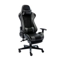 Cadeira Gamer MVP com Apoio para Pernas e Revestimento em Couro Fratini