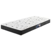 Colchão Solteiro Espuma D70/D28 Atlanta Branco 88x188x17cm Dupla Face Bordado