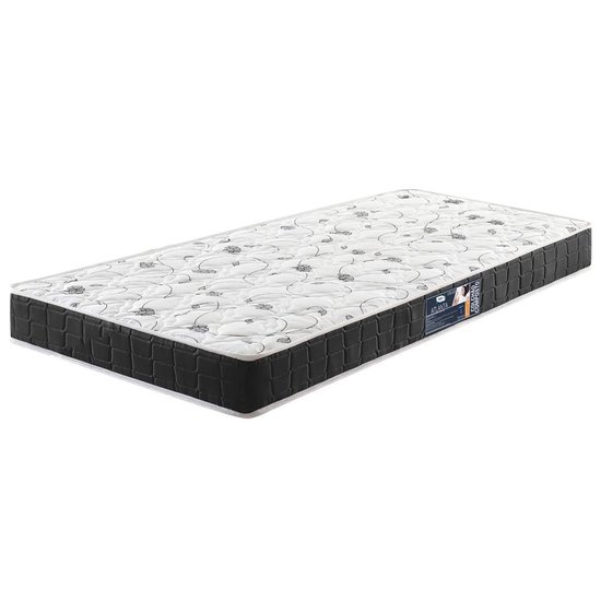 Colchão Solteiro Espuma D70/D28 Atlanta Branco 88x188x17cm Dupla Face Bordado