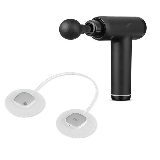 Combo Pistola Massageadora Power Gun HC302 + Mini Tens Alívio de Dores Musculares Multi Saúde - HC172K