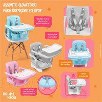 Cadeira de Alimentação Portátil Lollipop 6M 15KG Cinza Multikids Baby - BB475