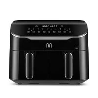 Fritadeira Elétrica sem óleo Air Fryer 8L Preta com 2 Gavetas 1800W 127V Multi - GO219