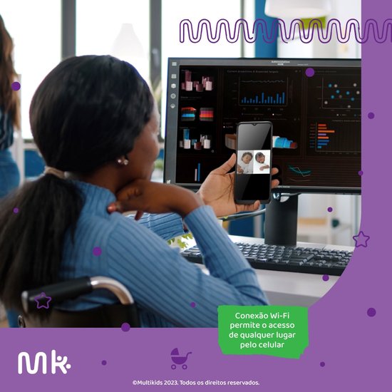 Babá Eletrônica Peek-a-Boo Dual Monitor e APP Multikids - BB491