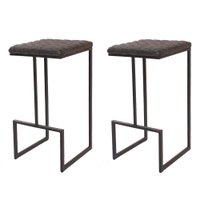 Kit 2 Banquetas Bari Preto Vintage
