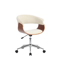 Cadeira Turim Com Revestimento em Couro Fratini Estrutura Em Madeira