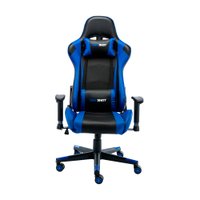 Cadeira Gamer one Shot Com Apoio de Braço Reclinável Preto com Azul Fratini