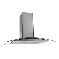 Coifa Parede Vidro Curvo Slim Inox 4 à 6 Bocas 75cm - Inox