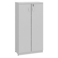 Armário Alto WEB8016 em MDP 2 Portas 2 Prateleiras Web Office Cinza