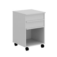 Gaveteiro Volante 2 Gavetas e Nicho Web Office Cinza WEB0337