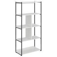 Estante USE Maior WEB8117 80x39x171cm Web Office Branco com Preto