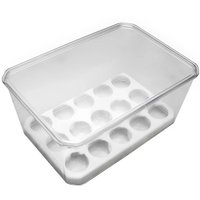 Organizador de 30 Ovos Geladeira 4L Cesto Empilhável com Tampa 26x18cm Multiuso