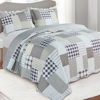 Colcha Cobre Leito Casal 3 Peças Dupla Face Estampada Camesa Soltice