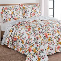 Colcha Cobre Leito King 3 Peças Dupla Face Estampada Camesa Brisa