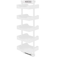 Coluna Deslizante Masutti Branca 5 Bandejas Embutir 33x48x152cm Cozinha Gavetas com Corrediça