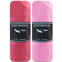 Kit 2 Jogos de Cama Lençol Queen 100 Algodão com Elástico Edromania Emcompre Goiaba Rose