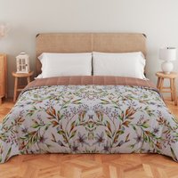 Edredom Queen de Malha 100 Algodão e Plush Dupla Face Antialérgico 235x260cm - BF Colchões Floral