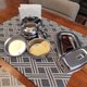 Kit Café da Manhã Inox 4 peças Manteigueira Açucareiro Porta Guardanapos e Porta Geleia