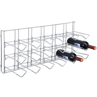 Adega 18 Garrafas Aramada Suporte para Garrafa de Vinho de Parede 23x65,5x34cm Masutti