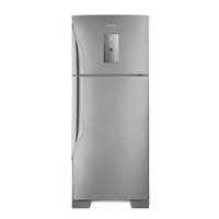 Refrigerador Panasonic 435 Litros 2 Portas com Freezer em Cima Aço Escovado BT50BD3XA 110V