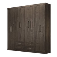 Guarda Roupa Casal 8 portas 4 Gavetas Imperial Santos Andira