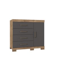 Comoda Sapateira Havana Plus 1 Porta 4 Gavetas  c/ Pes Santos Andirá Atacama
