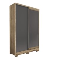 Guarda Roupa Solteiro com Pés 2 portas de Correr 3 Gavetas Oasis Santos Andira