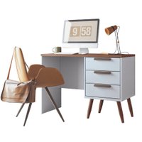 Mesa Home Office New Conect com Pes Palito Santos Andira Branco TX/Jatobá