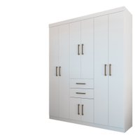 Guarda Roupa Casal 8 Portas 2 Gavetas Verona Santos Andira Branco