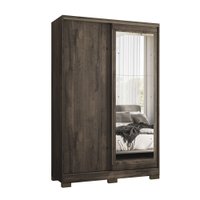 Guarda Roupa Solteiro com Pés e Espelho 2 portas de Correr 3 Gavetas Oasis Santos Andira