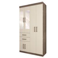 Guarda Roupa Solteiro com Espelhos 6 portas 2 gavetas com Verona Santos Andira