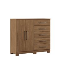 Comoda Grande Malaga 2 Portas 5 Gavetas c/ Pes Santos Andira Jatobá