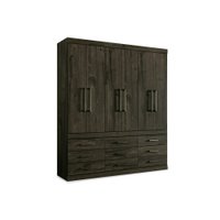 Guarda-Roupa Casal Plus 6 Portas 9 Gavetas Santos Andirá Ébano