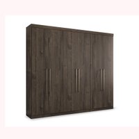Guarda-Roupa Casal 6 Portas 4 Gavetas Imaginare Santos Andirá Ébano