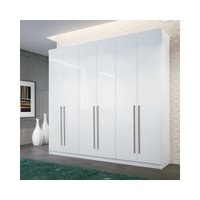 Guarda-Roupa Casal 6 Portas 4 Gavetas Imaginare Santos Andirá Branco