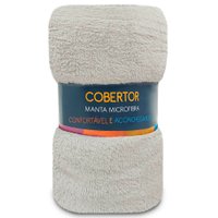 Manta Cobertor Casal Microfibra Soft Macia 180x200cm Luftex - CINZA
