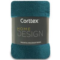 Manta Cobertor Casal Microfibra Soft Macia 180x220cm Corttex - AZUL