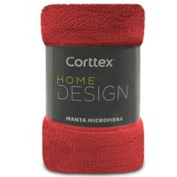 Manta Cobertor Casal Microfibra Soft Macia 180x220cm Corttex - VERMELHO