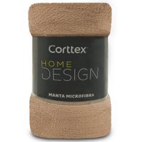 Manta Cobertor Solteiro Microfibra Soft Macia 150x200cm Corttex - BEGE