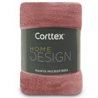 Manta Cobertor Casal Microfibra Soft Macia 180x220cm Corttex - ROSA VELHO