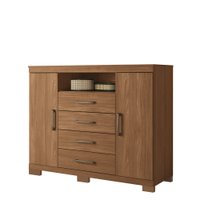 Cômoda Casal Havana Master 2 Portas 4 Gavetas com Pés Santos Andirá