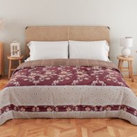 Edredom Casal Dupla Face Aveludado Coberdrom Antialérgico 230x190 cm BF Colchões BORDO