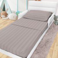 Jogo De Cama Lençol Para Mini Cama Montessoriana 100 Algodão Percal 300 Fios Premium 68x148cm BF Colchões CINZA