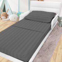 Jogo De Cama Lençol Para Mini Cama Montessoriana 100 Algodão Percal 300 Fios Premium 68x148cm CHUMBO