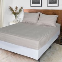 Jogo De Cama Lençol King 3 Peças 100 Algodão 300 Fios 193x203cm CINZA