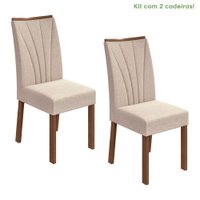 Conjunto 2 Cadeiras Estrutura MDF/MDP Apogeu Móveis Lopas